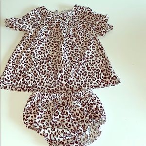 Splendid black white pink leopard set! 6/12 mth!